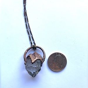 Copper & Herkimer Diamond Crystal Necklace